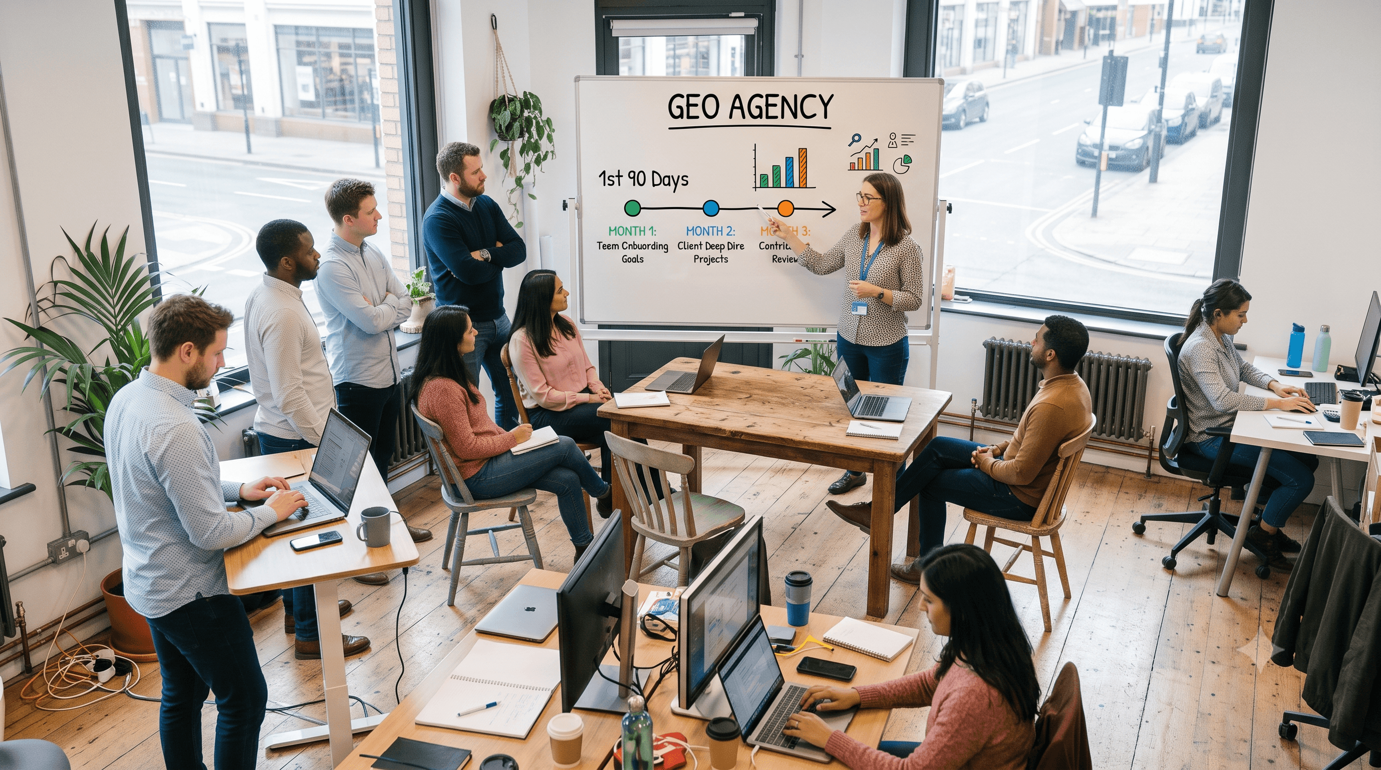 What to Expect in Your First 90 Days With a GEO Agency